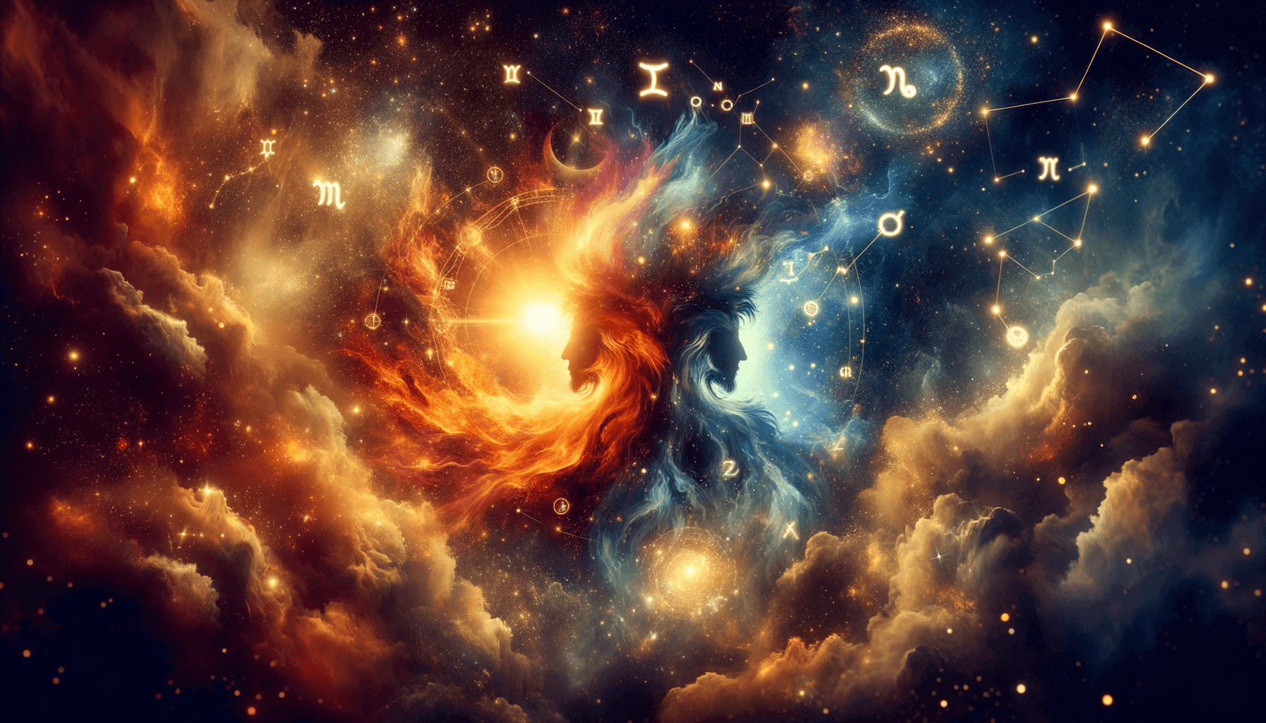 A visual representation of the clash between a fiery, emotional lion and a cool, detached water-bearer, showing the potential for conflict.