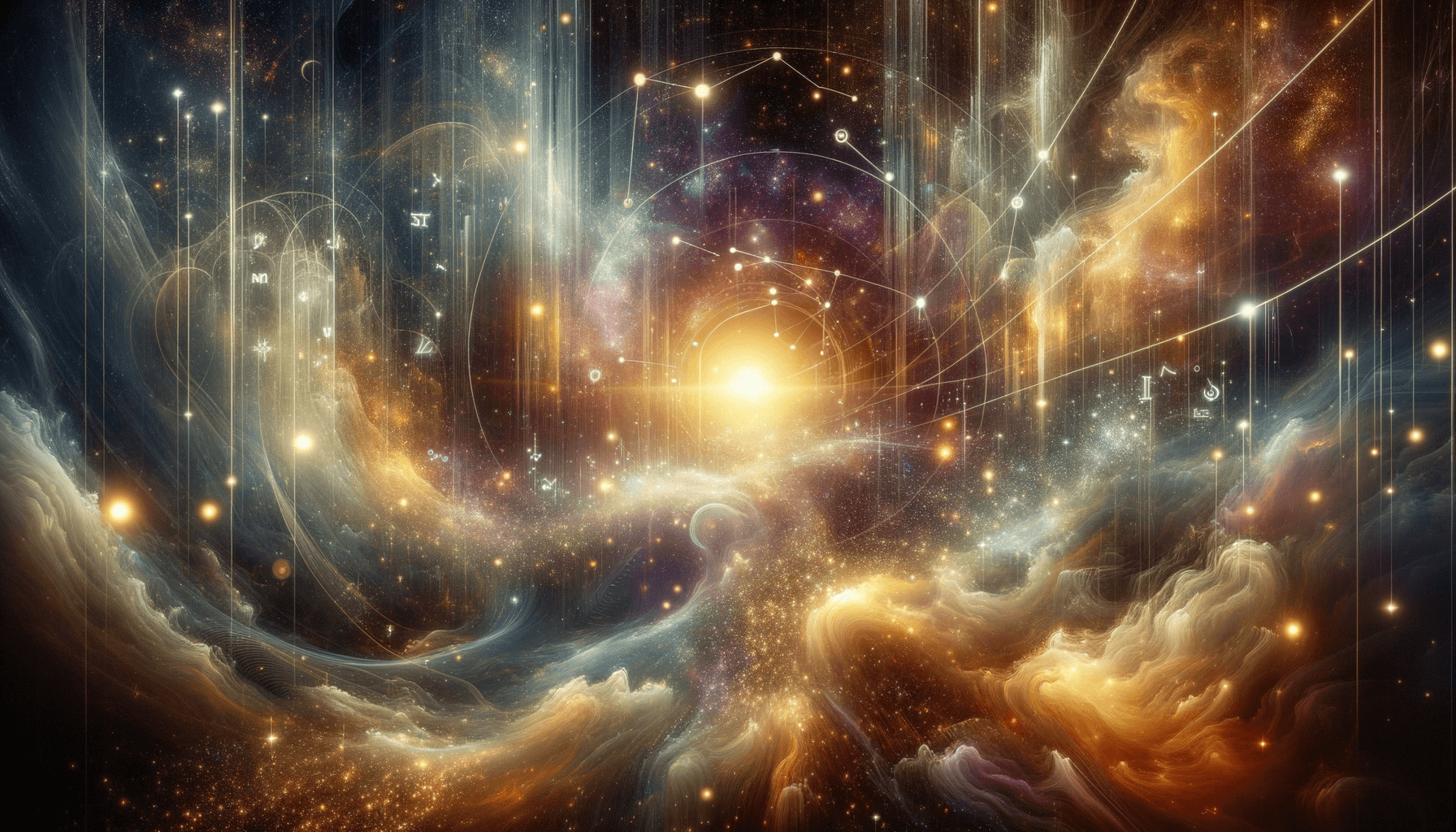 A majestic lion sits on a solid, ornate throne while a figure of light and air with two faces looks in opposite directions, one towards the lion and one towards an open door leading to a winding path.