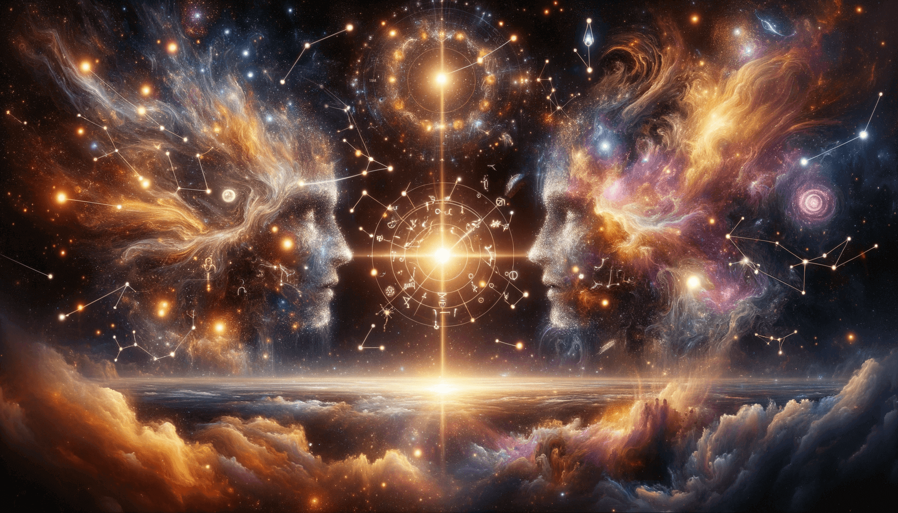 Intellectual sparks between Leo and Aquarius as celestial energy