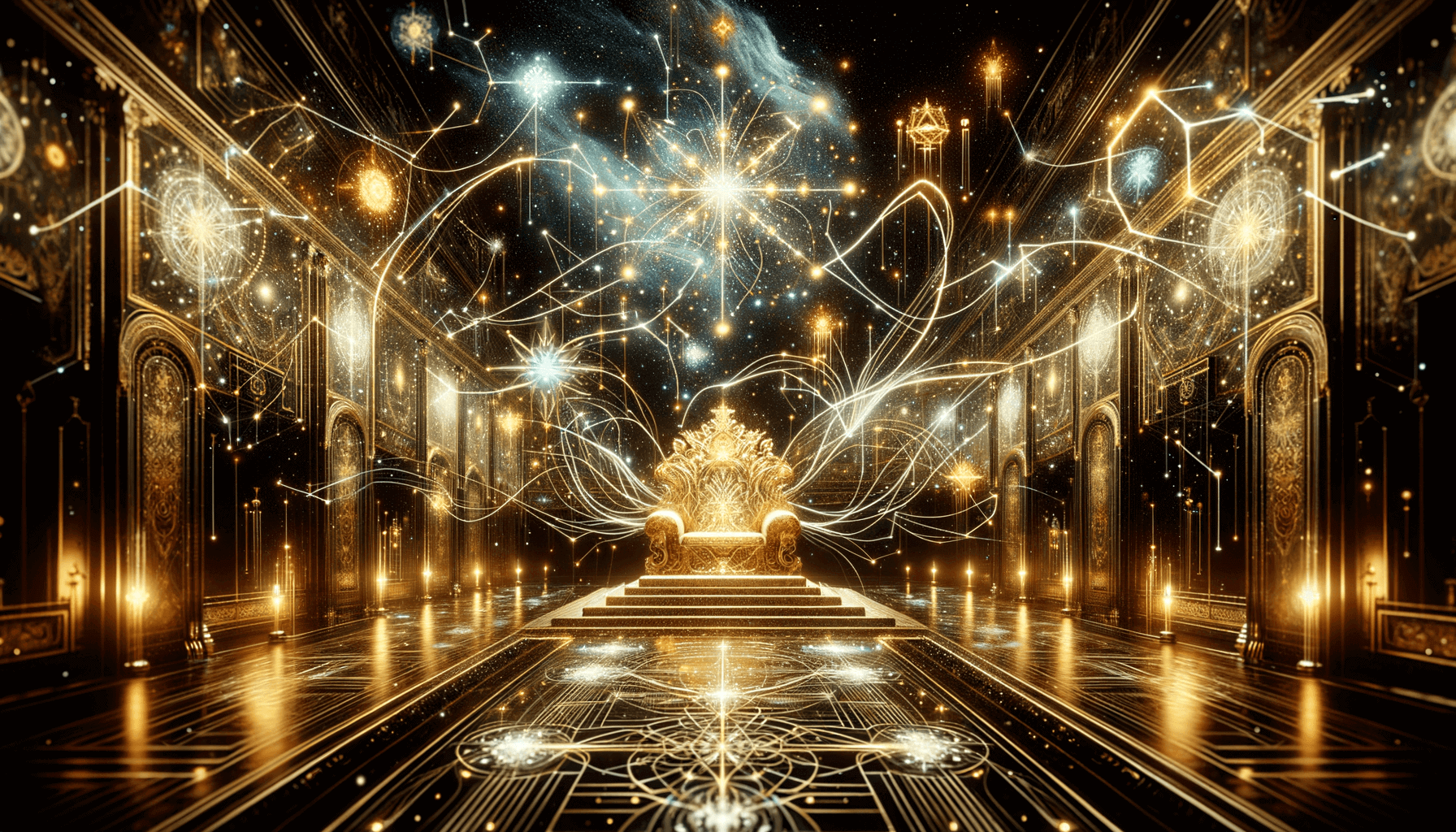 Abstract representation of Mercury's retrograde path clashing with the fiery energy of the Leo constellation.