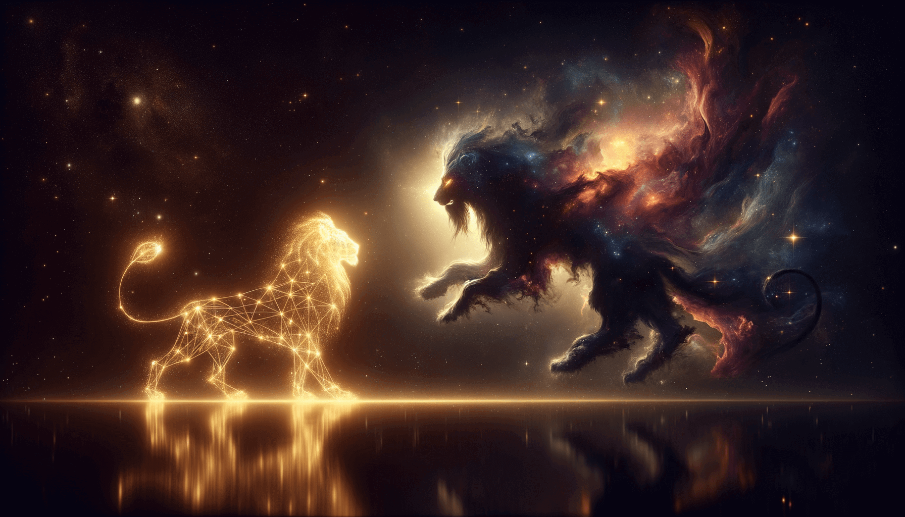 A visual of tangled golden threads representing communication breakdowns within a celestial, royal-themed backdrop.